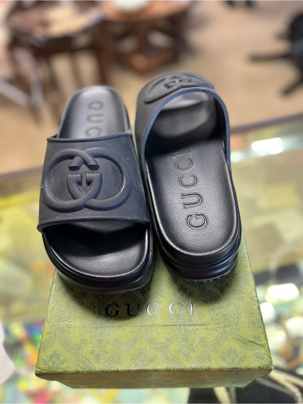 Gucci Interlocking G’s Evolution Platform Slides